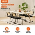 thumbnail image 2 of Juego de sillas de comedor VEVOR Rattan Mid Century Modern x4, 2 of 9