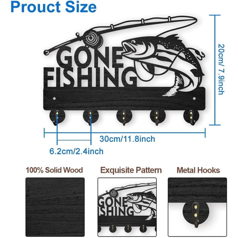 black armory key fish hook Spring Mount FREE PersonalizationPersonalization is limited to 7 capital letters or numbers 144 - Keychain Driver Fish