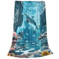 thumbnail image 2 of Susaid Underwater Dolphin Scene Print Microfiber Cleaning Cloth, Multi-Functional Cleaning Towels, Highly Absorbent Cleaning Rags,Cleaning Cloths for Car Kitchen Home-50"x40", 2 of 7