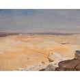 thumbnail image 2 of Jan Ciągliński 14x12 Black Ornate Wood Framed Double Matted Museum Art Print Titled: Desert Motif. from the Journey to Egypt (1903), 2 of 5