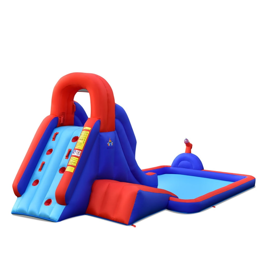 Aimee Lii 5-in-1 Inflatable Water Slide with Climbing Wall, Bounce House Water Slide, Playhouse for Kids Outdoor