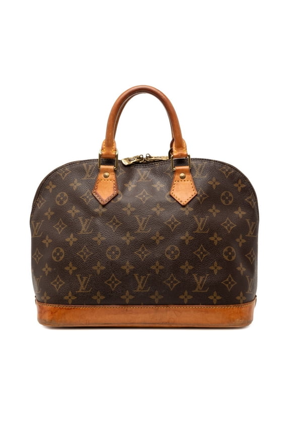 Pre-Owned Louis Vuitton Monogram Alma PM (older model) handbag, M51130, brown leather, women's.
