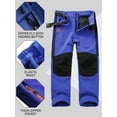 thumbnail image 3 of POENTAB Boy's Kids Youth Ski Snow Pants Windproof Waterproof Hiking Pant Expandable Waist Soft Shell Winter Warm Insulated Trousers Blue 6-7, 3 of 7