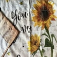 thumbnail image 5 of Sunflower Curtains Kitchen Valance for Windows Rustic Window Toppers Valances Rod Pocket Window Treatments 1 Panel U R My Sunshine Retro Letter Short Curtains for Farmhouse Bathroom Bedroom 54 x 18 in, 5 of 6