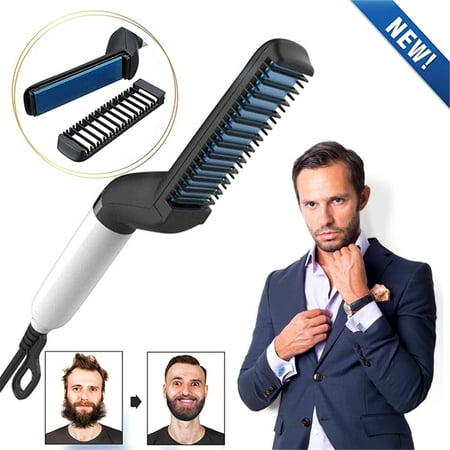 Electric Hair Straightener Brush, Men Quick Beard Straightener Styler Comb,  Curly Hair Straightening Comb, Side Hair Detangling, Multifunctional For  Man and Woman | Walmart Canada