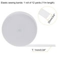 thumbnail image 2 of Uxcell 12 Yards Sewing Elastic Bands 0.79" Width Flat Knit Stretch Elastic Cord for DIY Projects Crafts, White, 2 of 7