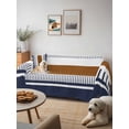 thumbnail image 6 of Modern Brown Blue Couch Cover for Dogs, Boho Contemporary Geometric Striped Washable Sofa Covers Slipcover for Pets Dogs Futon Cover, Couch Recliner Covers, Oversized Chair Slipcover 71"x91", 6 of 9