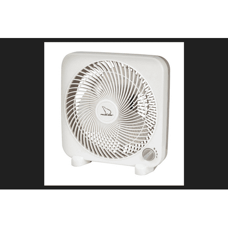 Polar Aire Box Fan 11.18 in. H x 10.63 in. L x 4.88 in. W x 9 in. Dia. 3 speed AC 3 blade White