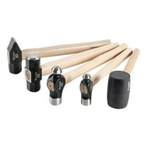 85070 5-Piece Hammer Set, Includes 16oz & 32oz Pein, 16oz Rubber Mallet, 3lb Sledgehammer & 3lb Cross Pein with Hickory Wood Handles