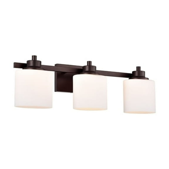 CHLOE Solbi Contemporary 3 Light Oil Rubbed Bronze Bath Vanity Fixture 24" Wide