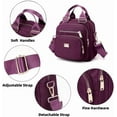 thumbnail image 3 of Ladies Shoulder Bag Nylon Waterproof Crossbody Small Lightweight Backpack Multi-Pocket Tote Bag, 3 of 7