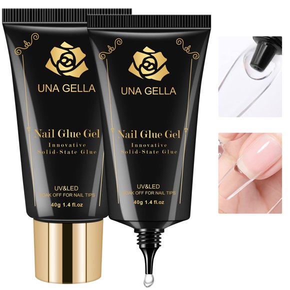 Pegamento de uñas UNA GELLA GEL, 80 ml, superfuerte para uñas acrílicas