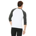 thumbnail image 2 of Bella + Canvas Unisex 3/4-Sleeve Baseball T-Shirt, 2 of 3