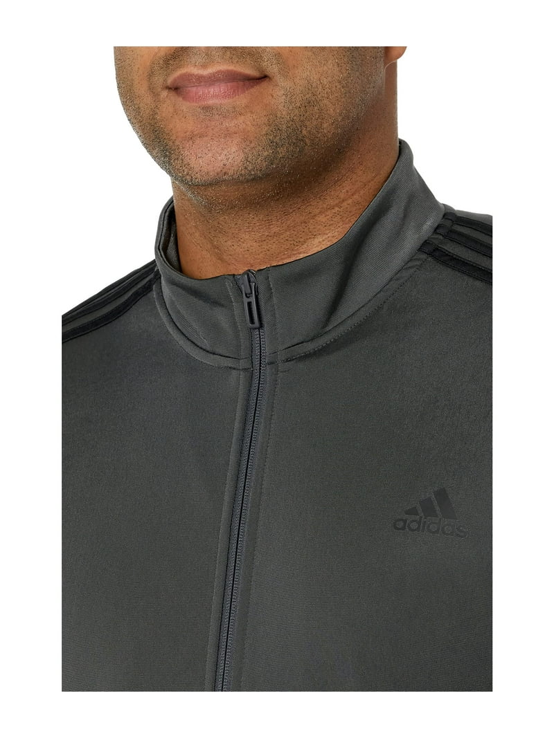 adidas Essentials 3-Stripes Tricot Track Jacket (Mens, Dark Grey
