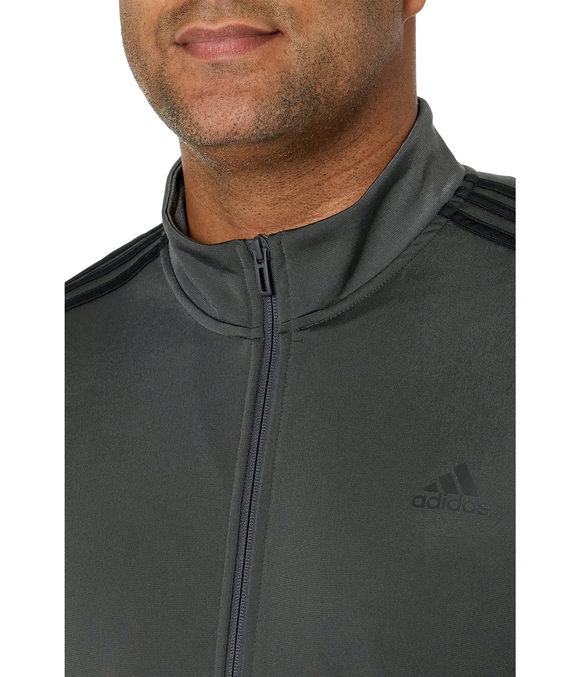 Adidas Essentials 3-Stripes Men's Dark Grey Track Jacket photo 3