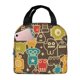 thumbnail image 1 of Easygdp Robot and Monsters Bolsa Térmica Premium - Tela Oxford Impermeable, Gran Capacidad, Bolsillo Frontal, Unisex para Trabajo, Escuela, Actividades al Aire Libre y Picnics, 1 of 8