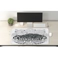 thumbnail image 2 of Adventure Computer Mouse Pad, Journey and Exploration Themed Follow Your Dream Words Wanderlust Abstract, Rectangle Non-Slip Rubber Mousepad X-Large, 35" x 15", Dark Green White, by Ambesonne, 2 of 2