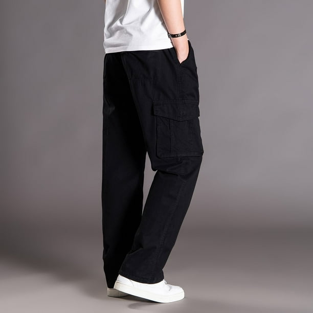 RKSTN Cargo Pants for Men Casual Fashion Loose Plus Size Outdoors Trousers  Solid Color Sports Long Pants