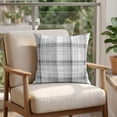 thumbnail image 4 of 16x16 Pillow Covers Set of 2, Black Checkered Square Throw Pillow Covers for Couch/Sofa/Living Room, Summer Modern Minimalist Decorative Soft Pillowcases for Couch Throw Pillows with Hidden Zipper, 4 of 9