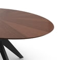thumbnail image 3 of Pemberly Row Contemporary Oval Dining Table in Black and Walnut, 3 of 4