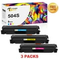 thumbnail image 1 of Toner Bank 3-Pack Compatible Toner Replacement for Samsung CLT-C504S/XAA CLP-415N 415NW CLX-4195 4195N 4195FN 4195FW Xpress SL-C1810W C1860F Cyan, Magenta, Yellow, 1 of 7