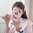 thumbnail image 3 of Hello Kitty Polka Dot Phone Case For iPhone 16 12 13 14 15Pro Max Transparent Bumper Cover With Pendant, 3 of 18
