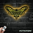 thumbnail image 3 of Craftnamesign Butterfly Skull Metal Wall Art with LED Light, Personalized Emo Goth Butterfly Sign, 3 of 5