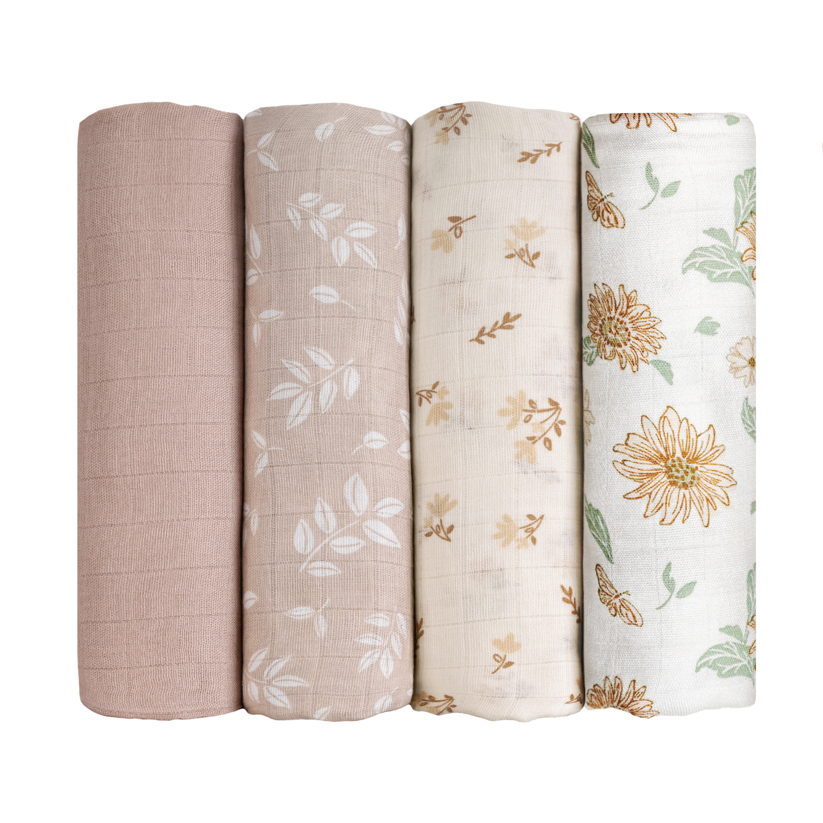 Gllquen Baby 4-Pack Muslin Swaddle Blankets photo 2