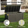 thumbnail image 2 of Joxxoaa 150 Gallon Outdoor Storage Box Waterproof Outside Resin Deck Box, Lockable Storage Bin for Patio Furniture,Garden Tools,Cushions,Pool Accessories(Black), 2 of 5