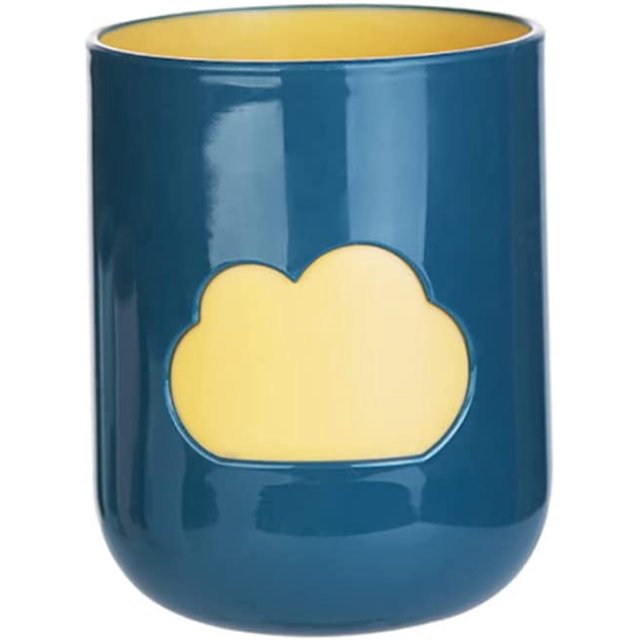 Tumblers,Unbreakable Bathroom Tumbler Cups Cute Cloud Pattern Dental Rinsing Cup Eco-Friendly Toothbrush Organizer Bathroom Mugs Gift for Toddlers Kids Couples Friends (Dark Green)