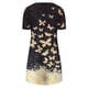 thumbnail image 5 of Mini vestido de manga corta cómodo suelto con estampado de cuello redondo de verano para mujer a la moda Fridja  qw2596, 5 of 5