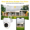 thumbnail image 4 of Security Cameras Outdoor,Hengu 2 PACK Wireless 360° PTZ Cameras,2K 2.4Ghz Home Surveillance Camera with Color Night Vision,IP66 Weatherproof, 4 of 7