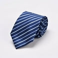 thumbnail image 4 of Dxzfnsa Men's Solid Color Tie Mens Ties Stripe Tie Silk Woven Necktie and Pocket Square Cufflinks Tie Clip Set Wedding Business Formal Gift Tie for Men, 4 of 4