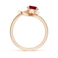 thumbnail image 2 of ANGARA Natural Solitaire 1 ct Ruby Infinity Knot Ring in 14K Rose Gold for Women (Size-6mm) | July Birthstone, Birthday, Anniversary, Jewelry Gift for Women | Natural Ruby Ring, 2 of 9