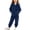 Dark Blue, variant on Girls Red Velour 2-Piece Tracksuit Set - Full-Zip Hoodie & Jogger Pants,Size 7 T
