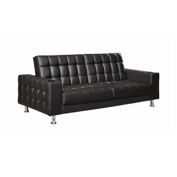 Pacheco Adjustable Sofa Bed With Cup, Coaster Furniture Braxton Black Sofa Bed