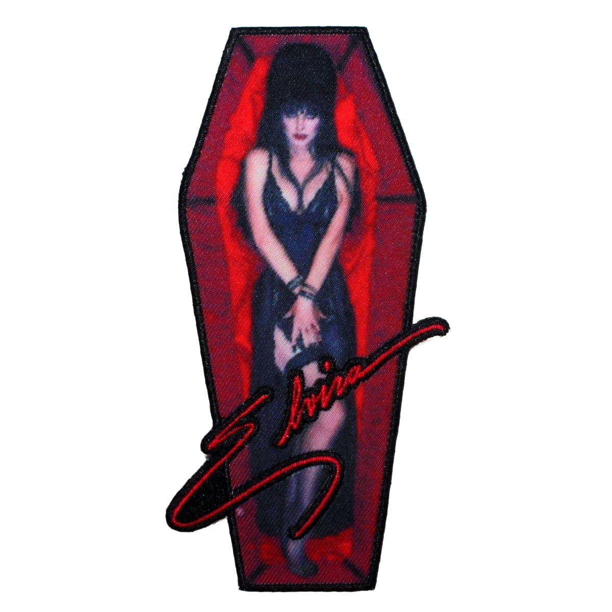 Elvira Mistress of the Dark Coffin Sexy Horror Hostess Iron On Applique  Patch 