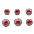 thumbnail image 4 of 6 almohadillas para auriculares de silicona con aislamiento de ruido suave, 3 tamaños, tapones para los oídos de repuesto para orificio de sonido de 4,5 a 6,5 mm, gris y rojo, 4 of 5