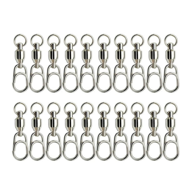 tredstone Effective Stainless Steel Ball Bearing Fishing Swivel with Snap  Clip Connector Type 4 1Set 