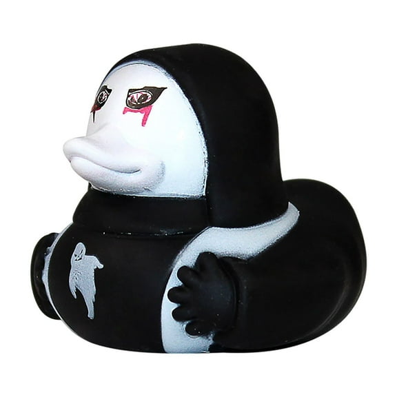 Style A Halloween Horror Duck Ghost, Pressable Black Duck Figurine, Spooky Holiday Decor