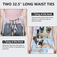 thumbnail image 6 of French Bulldogs Apron-Garden Aprons for Women with Pockets-Cotton Linen Waterproof Kitchen Cooking Gardening Aprons Adjustable for Kitchen,Cooking,BBQ and Salon 33x27 Inch, 6 of 7