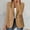 Khaki, variant on Women's Button-Down Cardigan Blazer, Solid Long-Sleeve Jacket, Smart-Casual Office & Dinner , Button-Front Blazer Cardigan, Solid Office Jacket, Casual Suit White S