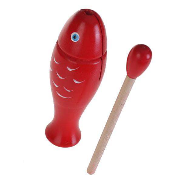 Fashion Wooden Red Fish Toy Percussion Instrument--Red R6Z4 