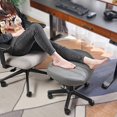 thumbnail image 4 of EUREKA ERGONOMIC Tabouret Repose-Pieds à Hauteur Réglable, 19 X 18 Pieds' Grand Siège sous le Bureau Repose-Pieds, Chaise Pivotante à Roulettes avec Roues Robustes, Pouf Tabouret Simple Chaise de Réunion pour Bureau à Domicile, Gris, 4 of 4