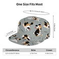 thumbnail image 6 of Daiia Funny Beagle Active Dog print Flat Bill Hats Flat Brim Trucker Cap Baseball Cap Adjustable Classic Low Profile Hat Unconstructed Plain Cap, 6 of 9
