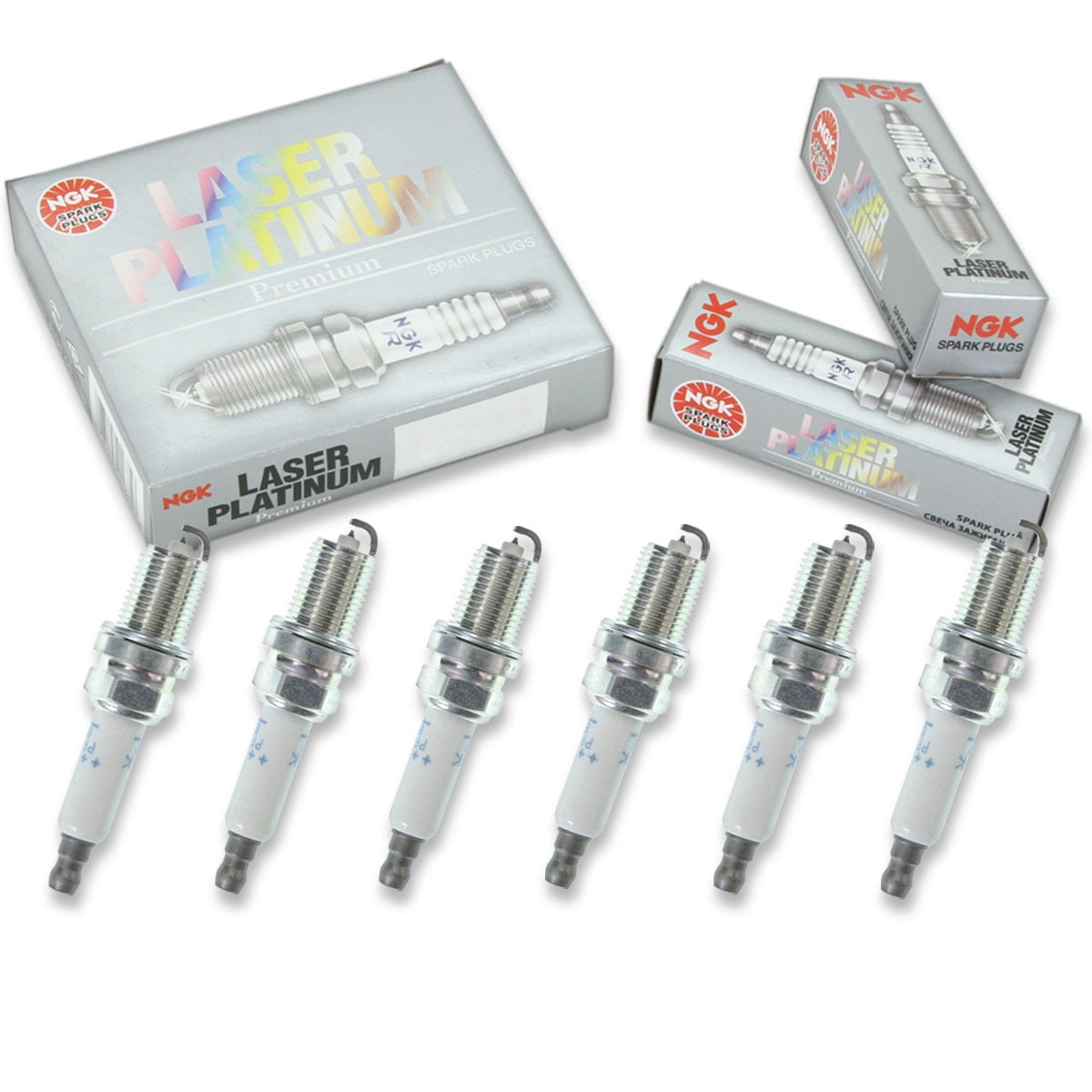 6 pc NGK 94460 Laser Platinum Spark Plugs for 101 905 611 G 4701 IK16TT Ignition Wire Secondary Fits select: 2011-2015,2017-2019 AUDI Q7