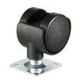 thumbnail image 3 of 2Pcs 1.25 inch Office Chair Casters Black Nylon Twin Wheel,Top Plate Mount, 3 of 4