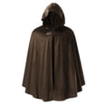 thumbnail image 4 of Kelon Étoles Liquidation Châle Femme Hommes Mode Décontracté Rétro Long Cape à Capuche Robe Médiévale Vieux Garde Velours Doré, 4 of 5