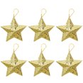 thumbnail image 1 of 12PCS Christmas Star Ornament Creative Glitter Hanging Ornament Xmas Tree Decor, 1 of 10