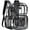 Black, variant on DAKIMOE Clear Backpack for School - 17 inch Large Heavy Duty Stadium Approved Clear Bookbag, See Through PVC Transparent Backpacks for Travel College Work, Grey